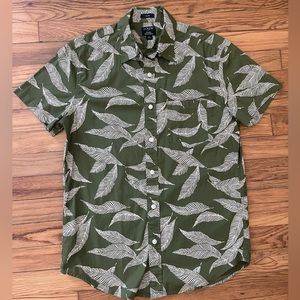 J. Crew printed short sleeve slim flex button down